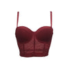 BUSTIER BORDEAUX  CON STRASS