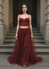 BUSTIER BORDEAUX  CON STRASS