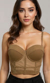 BUSTIER BEIGE  CON STRASS