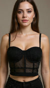 BUSTIER NERO CON STRASS