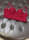 BUSTIER BORDEAUX  CON STRASS